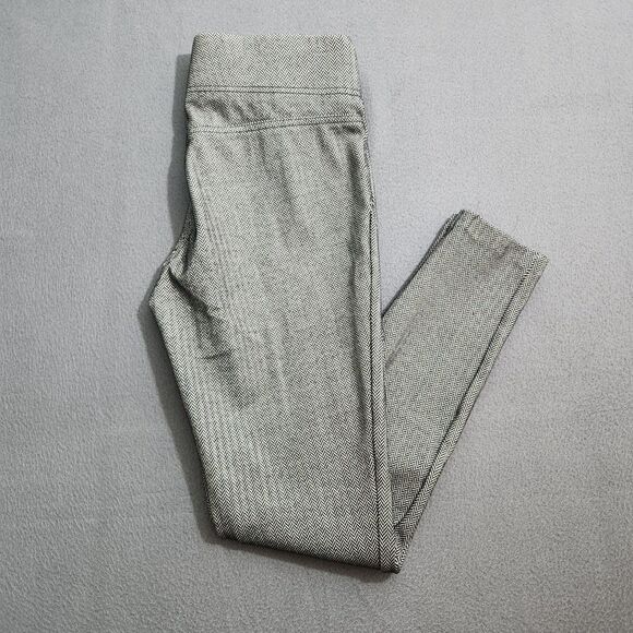 LOFT Women S Black Herringbone Pull On Stretch Mid Rise Skinny Ankle Pants - Picture 2 of 11